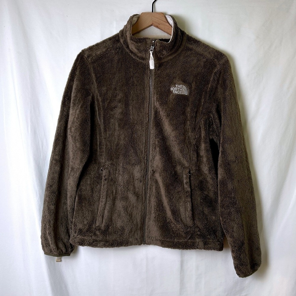 The North Face Womens Osito Full Zip Fleece Jacket Size M Brown Gorpcore Fuzzy